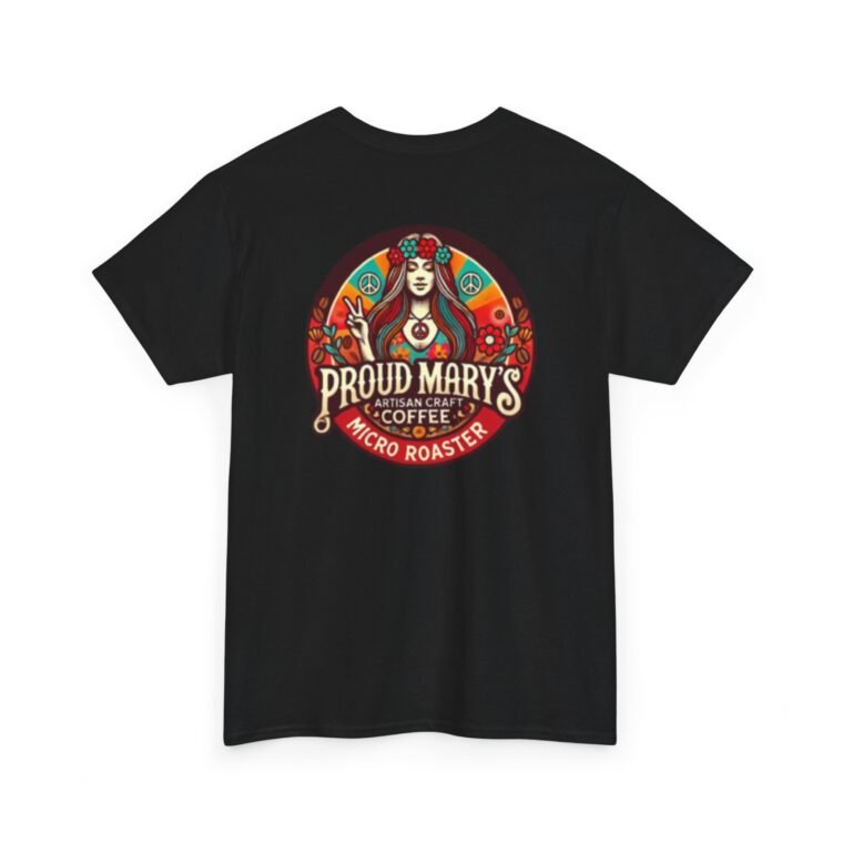 Proud Mary's Coffee Roaster Unisex Heavy Cotton Tee - Retro Design for Coffee Lovers - Image 5
