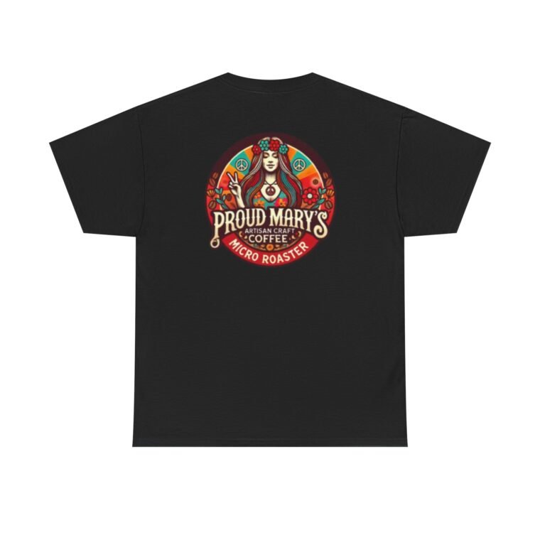 Proud Mary's Coffee Roaster Unisex Heavy Cotton Tee - Retro Design for Coffee Lovers - Image 3