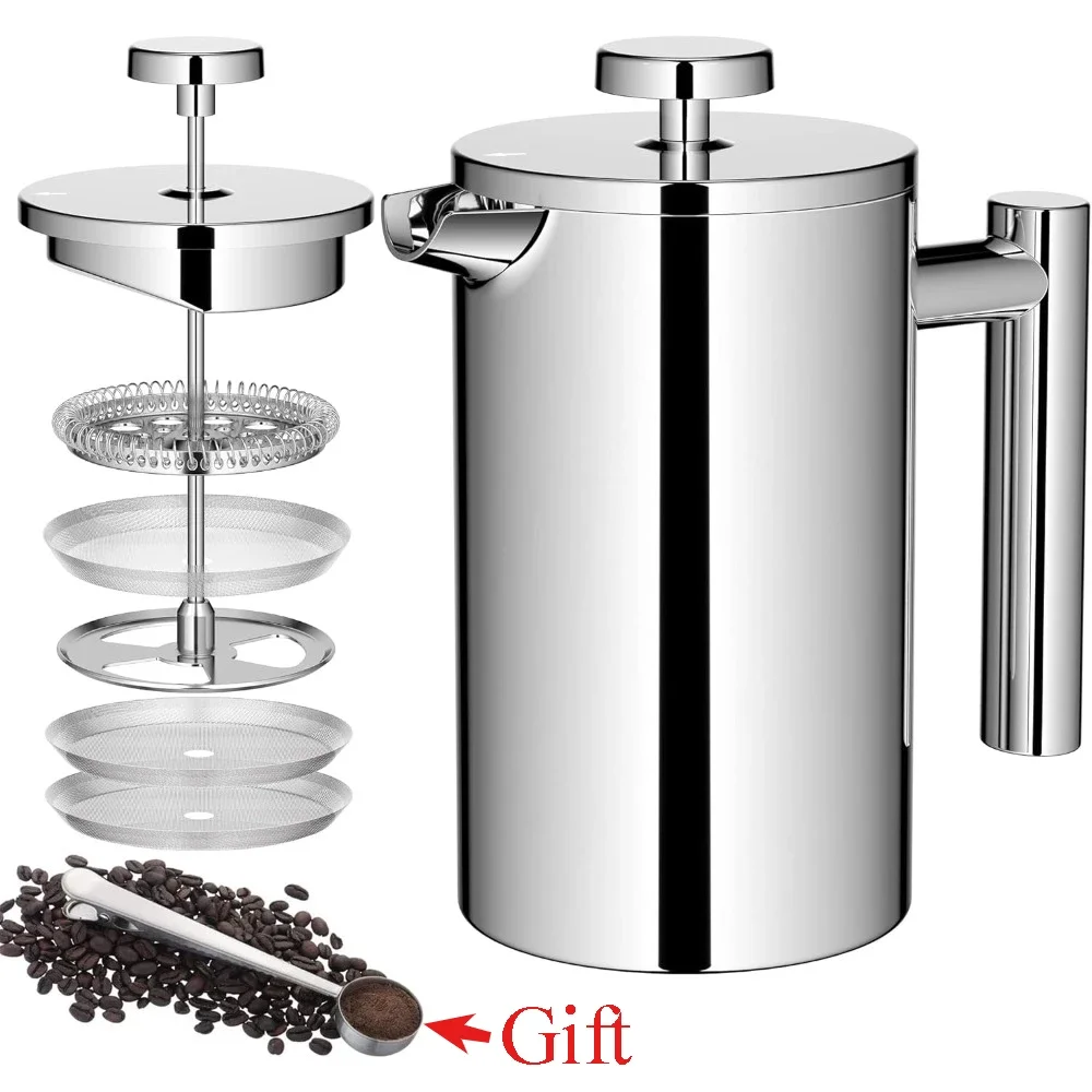 Stainless Steel Double-Wall Insulated French Press